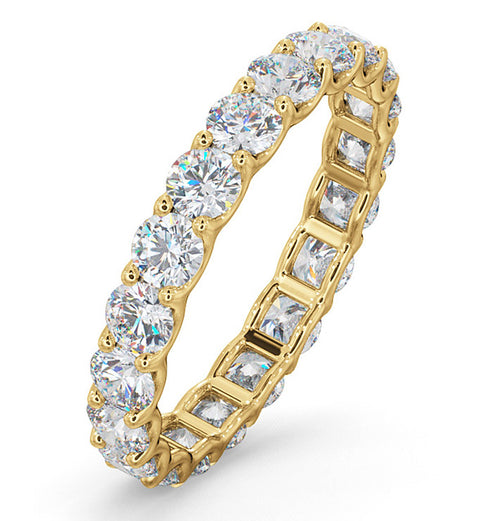 Mens 2ct H/Si Diamond 18K Gold Full Band Ring